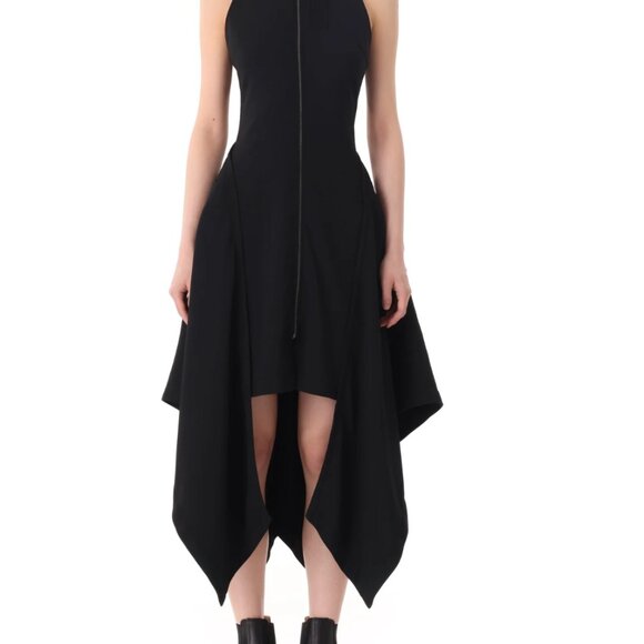 Jason Wu Black Crepe Fit-and-Flare Dress